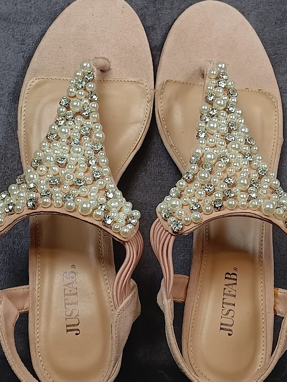 JUSTFAB  Pearl Embellished Women's Sandals